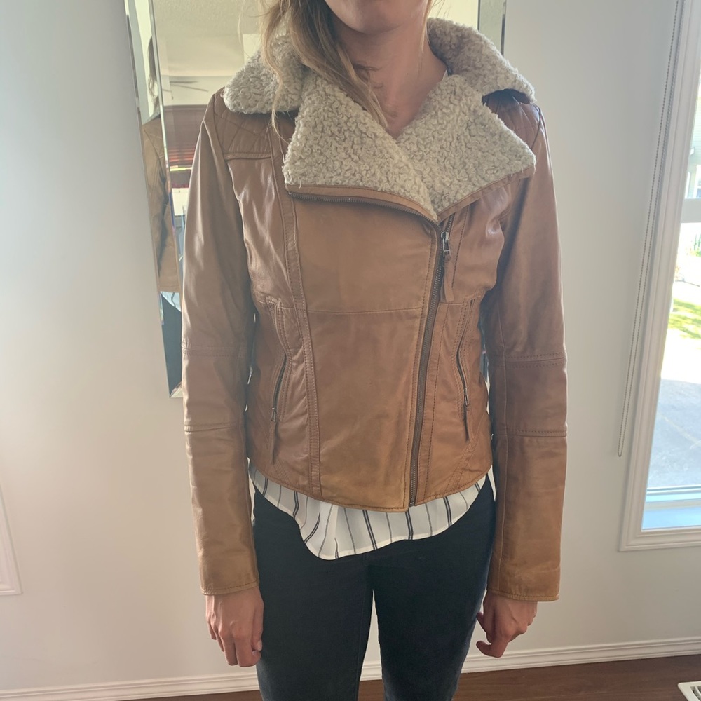 Brown Genuine Leather Danier Jacket